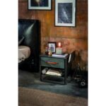 Κομοδίνο Dark Metal 54x40x52cm ed9240 - Image 5