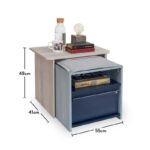 Κομοδίνο Trio με συρτάρι 55x48x41cm μελαμίνη ed9246 - Image 2