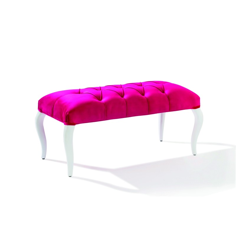 9251_0-800x800 Σκαμπό Rosa Ottoman ροζ ξύλινα άσπρα πόδια 90x44x44εκ d9251 - Image 1