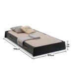 Κρεβάτι Dark Metal Pull out μαύρο μελαμίνη 103x24x194εκ ed9258 - Image 2
