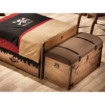 Σκαμπό Pirate Chest καφέ μελαμίνη 92x45x49εκ ed9269