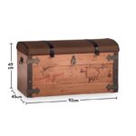 Σκαμπό Pirate Chest καφέ μελαμίνη 92x45x49εκ ed9269 - Image 2