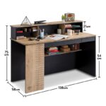 Γραφείο Black Large multicolor μελαμίνη 138x58x75cm ed9270 - Image 4