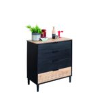 Συρταριέρα Cik μαύρο μελαμίνη 86x46x94εκ ed9273 - Image 5