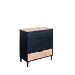 Συρταριέρα Cik μαύρο μελαμίνη 86x46x94εκ ed9273 - Image 4