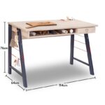 Γραφείο Tre 114x64x76cm μελαμίνη πολύχρωμο ed9277 - Image 2