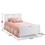 Κρεβάτι Romantica 125x212x101cm μελαμίνη ed9296 - Image 3