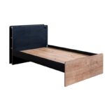 Μονό κρεβάτι Black Bed δρυς μαύρο μελαμίνη 123x221x108εκ ed9299 - Image 3