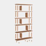 Βιβλιοθήκη Meta atlantic pine μελαμίνη 120x28x168 5εκ ed929 - Image 4