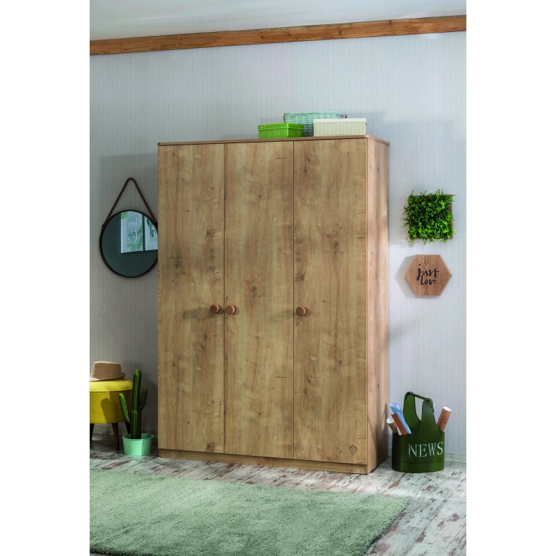 9305_0-800x800 Ντουλάπα Mocha Wardrobe καρυδί μελαμίνη 137x56x197εκ ed9305 - Image 1