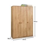 Ντουλάπα Mocha Wardrobe καρυδί μελαμίνη 137x56x197εκ ed9305 - Image 2