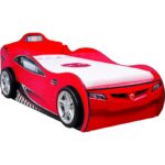 Κρεβάτι αυτοκίνητο Coupe Carbed κόκκινο μελαμίνη 107x209x82εκ ed9306 - Image 3