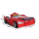 Κρεβάτι αυτοκινήτου Race κόκκινο μελαμίνη 107x209x82εκ ed9308 - Image 2