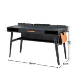 Γραφείο Metallo Scuro 134x62x80cm ed9313 - Image 5