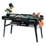 Γραφείο Metallo Scuro 134x62x80cm ed9313 - Image 4