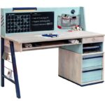 Γραφείο Tre 141x64x76cm μελαμίνη πολύχρωμο ed9314 - Image 5