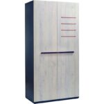 Ντουλάπα ρούχων δίφυλλη Trio 101x54x203cm μελαμίνη ed9317 - Image 5