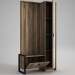 Έπιπλο εισόδου Firma 90x35x180cm μελαμίνη μέταλλο ed931 - Image 4