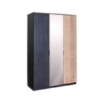 Ντουλάπα Black Wardrobe μαύρο δρυς μελαμίνη 137x53x210εκ ed9322