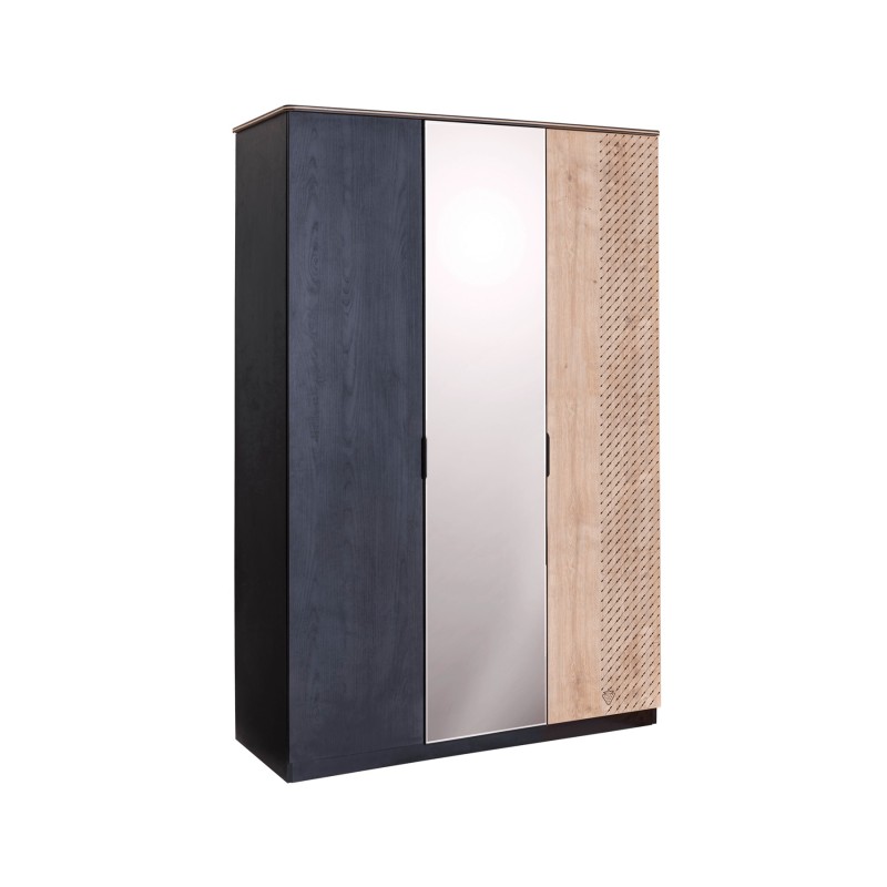 9322_0-800x800 Ντουλάπα Black Wardrobe μαύρο δρυς μελαμίνη 137x53x210εκ ed9322 - Image 1