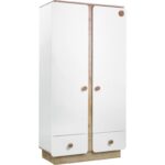 Ντουλάπα Natura άσπρο δρυς μελαμίνη 103x56x195εκ ed9326 - Image 5