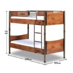 Kουκέτα Pirata 90X200cm μελαμίνη μέταλλο ed9330 - Image 2