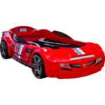 Κρεβάτι αυτοκίνητο Biturbo κόκκινο μελαμίνη 126x225x66εκ ed9334 - Image 3