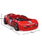 Κρεβάτι αυτοκίνητο Biturbo κόκκινο μελαμίνη 126x225x66εκ ed9334 - Image 2