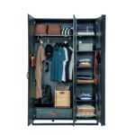 Ντουλάπα Dark Metal πετρόλ μελαμίνη 132x62x210εκ ed9337 - Image 4