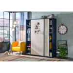 Ντουλάπα ρούχων Trio συρόμενη 163x58x203cm ed9338