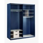 Ντουλάπα ρούχων Trio συρόμενη 163x58x203cm ed9338 - Image 3