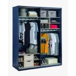 Ντουλάπα ρούχων Trio συρόμενη 163x58x203cm ed9338 - Image 4