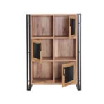 Βιβλιοθήκη Sinistra Atlantic Pine μαύρο χρώμα μελαμίνη 89x35xH127cm ed933 - Image 3