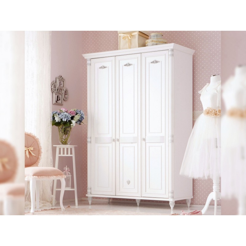 9340_0-800x800 Ντουλάπα Romantica τρίφυλλη 140x58x203cm μελαμίνη ed9340 - Image 1