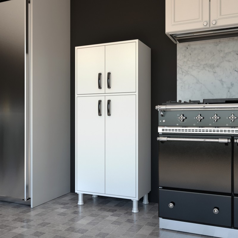 939_0-800x800 Ντουλάπι Four άσπρο μελαμίνη 62 6x35 8x146 2εκ ed939 - Image 1