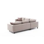 Γωνιακός καναπές Kale κρεμ 258x258x83cm ed943 - Image 3