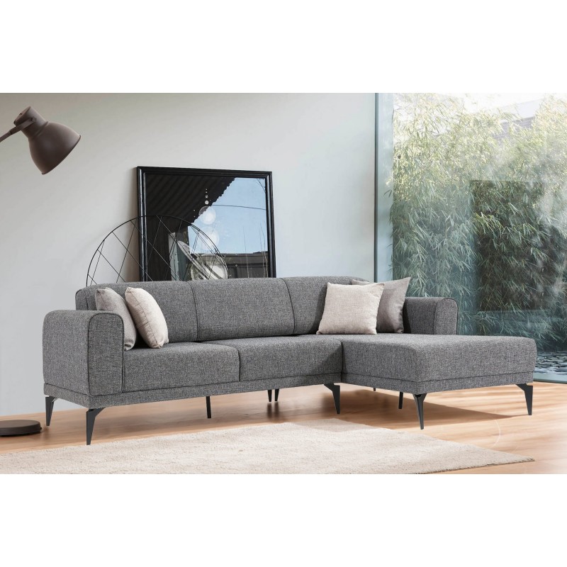 9446_0-800x800 Γωνιακός καναπές Livello γκρι 250x160x85cm ed9446 - Image 1