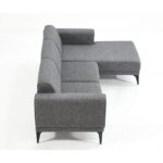 Γωνιακός καναπές Livello γκρι 250x160x85cm ed9446 - Image 4