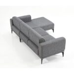 Γωνιακός καναπές Livello γκρι 250x160x85cm ed9446 - Image 3