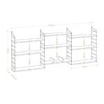 Ραφιέρα Laba δρυς μελαμίνη 85x20x216εκ ed9450 - Image 3