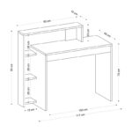 Γραφείο Adell μελαμίνη λευκό 95x45x117cm ed9451 - Image 2