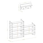 Έπιπλο εισόδου Bıena άσπρο μελαμίνη με κρεμάστρα 144x30x85εκ ed9453 - Image 2