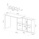 Γραφείο Totti 74x45x145cm oak λευκό ed9454 - Image 3