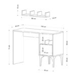 Γραφείο Toldo 74x45x100cm λευκό ed9455 - Image 2