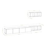 Έπιπλο τηλεόρασης Albedino 215x32x25cm άσπρη μελαμίνη ed9458 - Image 2