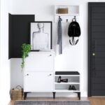 Έπιπλο εισόδου Fredy άσπρο μελαμίνη με κρεμάστρα και μαξιλάρι 110x35x92εκ ed9459