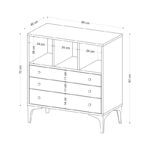 Συρταριέρα Nevada 80x40x86cm μελαμίνη oak ed9464 - Image 2