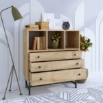 Συρταριέρα Carla δρυς μαύρο μελαμίνη 80x85x40εκ ed9465 - Image 4