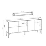 Μπουφέ Fredy 180x40x80cm μελαμίνη ed9468 - Image 3