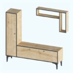 Έπιπλο τηλεόρασης Canopo μελαμίνη 118x32x49cm ed9469 - Image 3